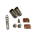 Spare parts set for MIG BZ welding wire torch 24-240 nozzles, wire guide tips, 16-piece tip holder