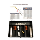 Spare parts set for MIG BZ welding wire torch 36 nozzles, wire guide tips, tip holder, 16 pieces springs