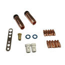 Spare parts set for MIG welding wire torch BZ 501 nozzles, wire guide tips, tip holder 18 pieces