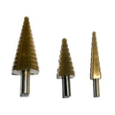 Serie 3 svasatori conici a gradino da 4 a 30 mm in cassetta FERVI F430