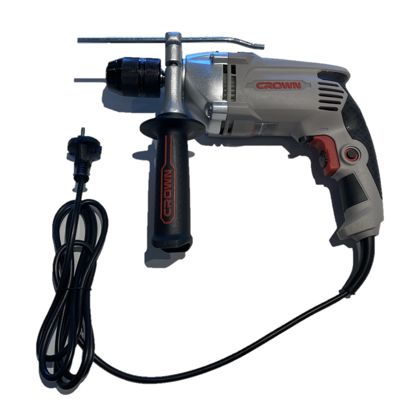 CROWN reversible and variable speed 810W electric percussion drill