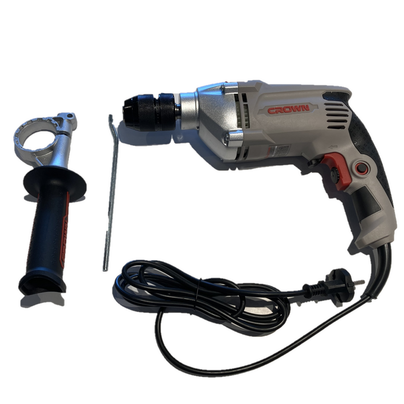 CROWN reversible and variable speed 810W electric percussion drill
