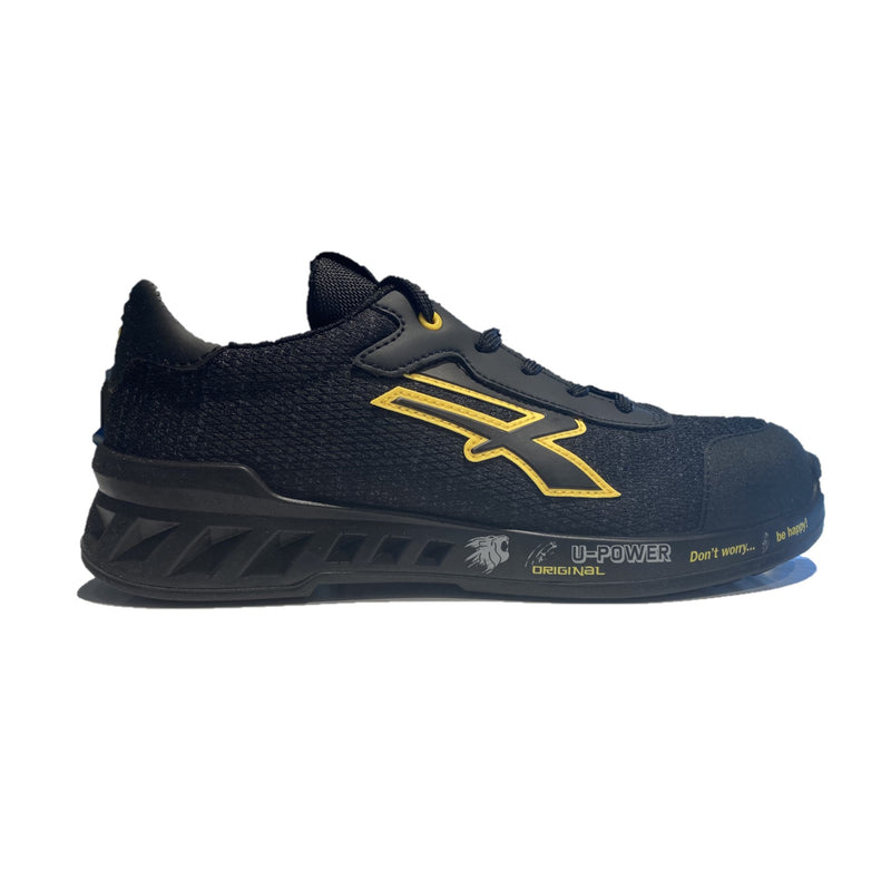 Black / yellow low summer safety shoe S1P UPOWER FRANK sizes from 39 to 45