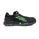 Scarpa antinfortunistica bassa nero/verde S3 UPOWER STEVE taglie da 40 a 45