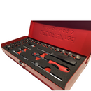 32-piece case set 1/4 "sockets with ratchet, extensions and joint GEDORE 3300001