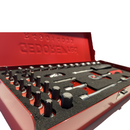 32-piece case set 1/4 "sockets with ratchet, extensions and joint GEDORE 3300001