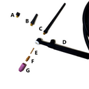 Torcia saldatura TIG WP 9 raffreddamento aria lunghezza 4 metri con attacco piccolo TSK 25 - Tecnista