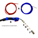 Trafimet T plus 25 Flashlight MIG Wire Cooled Professional Air Italy L = 4 mt