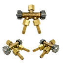 Valvola-derivazione-2-vie-con-rubinetto-epr-riduttore-di-pressione-GAS-OSSIGENO-attacco-3/8"-portagomma-da-8mm