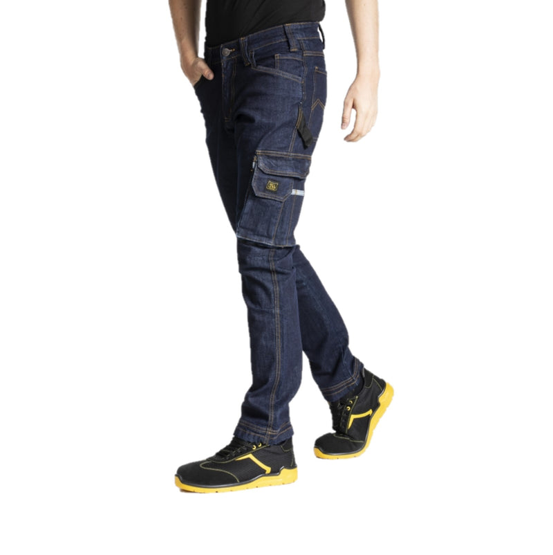 Pantalone da lavoro multi tasca BlueScuro Jeans elasticizzati e resistenti JOBA Lewis Workwear