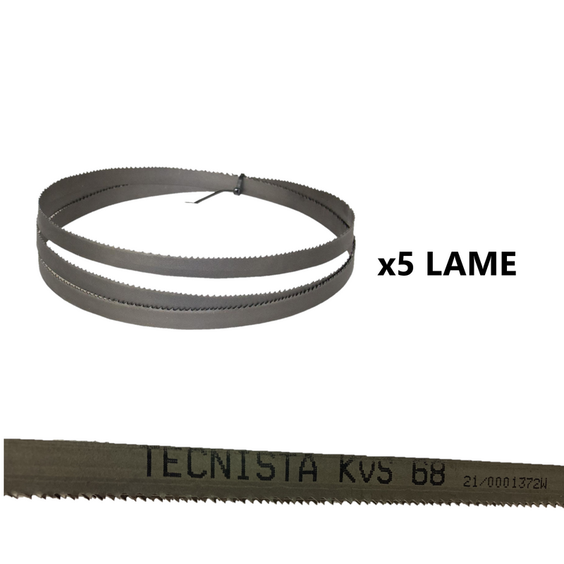 Conf. 5 lame Lama sega nastro 1440X13X0,65 dente T14 contrario made in Italy