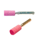 Moletta cilindrica con gambo diametro 6 mm in corindone rosa diversi modelli e diametri disponibili