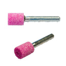 Moletta cilindrica con gambo diametro 6 mm in corindone rosa diversi modelli e diametri disponibili