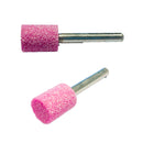 Moletta cilindrica con gambo diametro 6 mm in corindone rosa diversi modelli e diametri disponibili