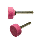 Moletta cilindrica con gambo diametro 6 mm in corindone rosa diversi modelli e diametri disponibili