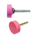 Moletta cilindrica con gambo diametro 6 mm in corindone rosa diversi modelli e diametri disponibili