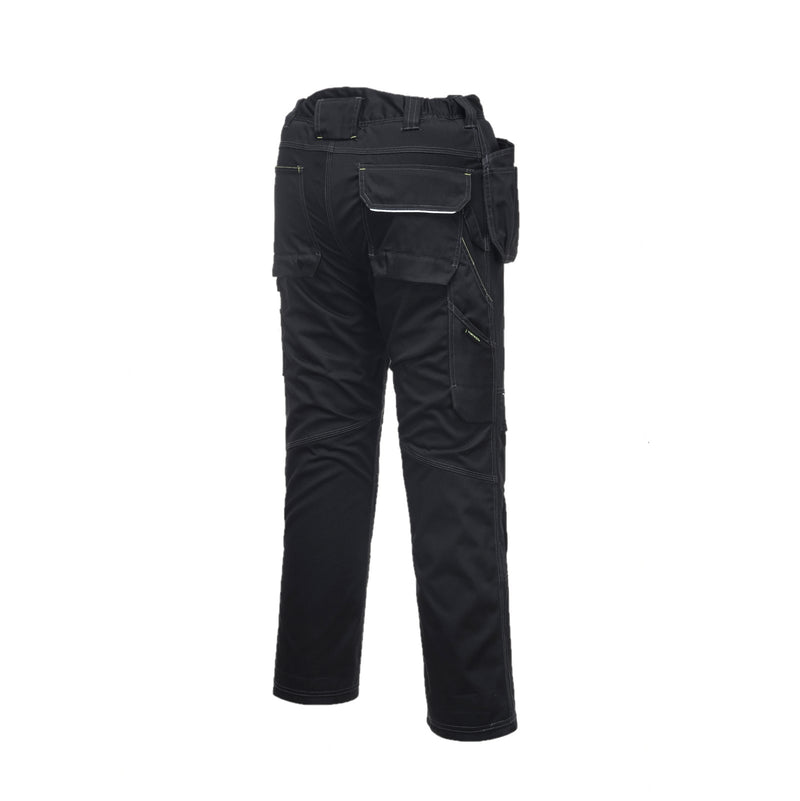 Pantaloni da lavoro multitasche con ginocchiere colore Nero T. XS - 3XL PORTWEST PW305