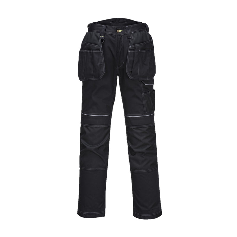 Pantaloni da lavoro multitasche con ginocchiere colore Nero T. XS - 3XL PORTWEST PW305
