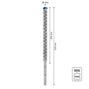 Drill bit for hammer SDS MAX attachment -8X diam 25x400mm or 28x400 mm for concrete BOSCH EXPERT