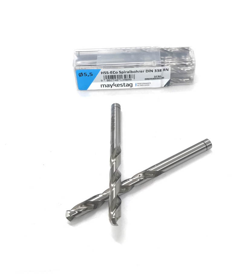 HSS-CO tips to drill Titanium stainless steel Maykestag 663 DIN 338N