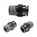 Raccordo diritto maschio conico teflonato ad incastro istantaneo att. 1/2"-1/4"-3/8" AIREX 351