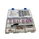 Set ricambi completamento torcia saldatrice TIG 9 20 portapinza gas lens + elettrodi oro