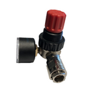 Riduttore con manometro aria compressa max 12 bar con rubinetto rapido 1/4" AIREX 455R