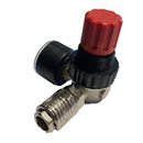 Riduttore con manometro aria compressa max 12 bar con rubinetto rapido 1/4" AIREX 455R