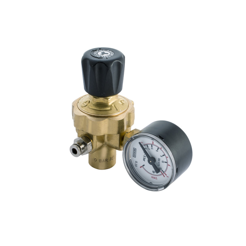 Pressure reducer with 1 low pressure gauge Argon throw cylinders and mixture