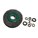 Spazzola per INOX a disco per flex d. 200 mm foro 20 mm con adattatori SIT REF 921