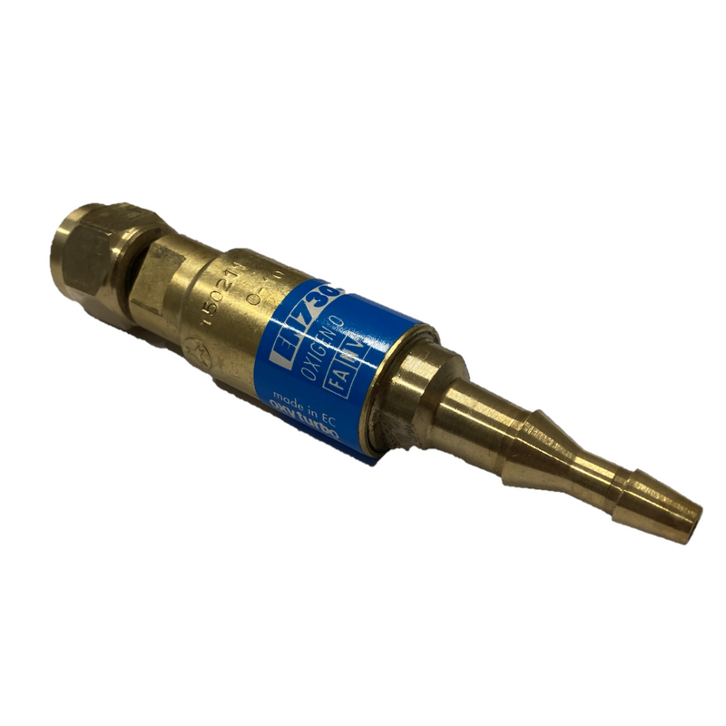 Safety valve for 1/4 "brazing torch handle with 5-8 mm hose connection Gas or Oxygen OXYTURBO